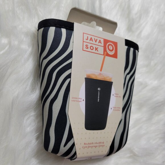 Java Sok Zebra Print Drink Sleeve - Picture 3 of 5